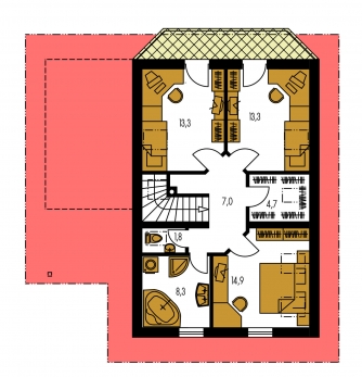 Floor plan of second floor - PREMIER 92
